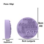 Molde de Silicone Redondo Paz Amor Felicidade Pequeno