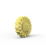 Molde De Silicone Girassol Floral Realista de Alta Definição