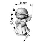 Molde de Silicone Anjo Menina Orando Mini