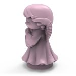 Molde de Silicone Anjo Menina Orando Mini