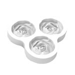 Molde de Silicone 3 Rosas Abertas para Toppers, Velas e Lembrancinhas de Luxo