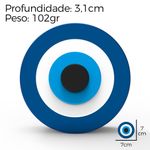 Molde de Silicone Redonda Olho Grego para Artesanato Esotérico Impecável