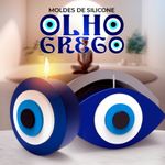 Molde de Silicone Redonda Olho Grego para Artesanato Esotérico Impecável