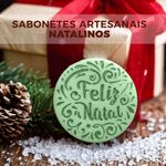 Molde de Silicone Medalhão Feliz Natal Redonda