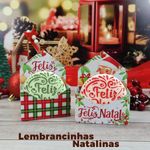 Molde de Silicone Medalhão Feliz Natal Redonda