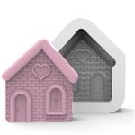 Molde de Silicone Casinha com Textura de Tijolinhos