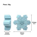 Molde de Silicone Floco de Neve Vela 3D