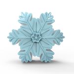 Molde de Silicone Floco de Neve Vela 3D