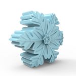 Molde de Silicone Floco de Neve Vela 3D