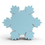 Molde de Silicone Floco de Neve Vela 3D