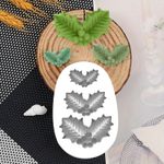 Molde de Silicone 3 Azevinhos para Decorações de Natal