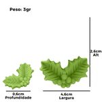 Molde de Silicone 3 Azevinhos para Decorações de Natal