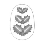 Molde de Silicone 3 Azevinhos para Decorações de Natal