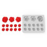 Molde de Silicone 13 Rosas Forma Floral para Artesanato