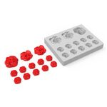 Molde de Silicone 13 Rosas Forma Floral para Artesanato