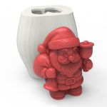 Forma de Silicone Papai Noel 3D com Saco e Sino