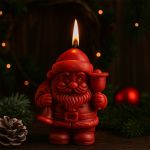 Forma de Silicone Papai Noel 3D com Saco e Sino