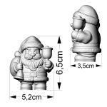 Forma de Silicone Papai Noel 3D com Saco e Sino