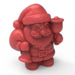 Forma de Silicone Papai Noel 3D com Saco e Sino