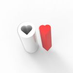 Molde de Silicone Extrusora Coração