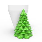 Molde de Silicone Árvore de Natal Pinheiro Folhas 3D