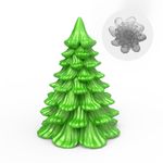 Molde de Silicone Árvore de Natal Pinheiro Folhas 3D