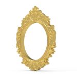 Molde de Silicone Moldura Oval Vintage Barroca Branco