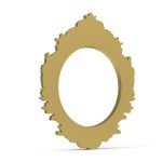 Molde de Silicone Moldura Oval Vintage Barroca Branco