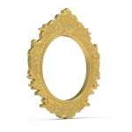 Molde de Silicone Moldura Oval Vintage Barroca Branco
