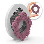 Molde de Silicone Mini Moldura Arabesco Vintage