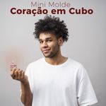 Molde de Silicone Mini Coração em Cubo 3D para Velas, Sabonetes e Lembrancinhas de Luxo