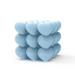 Molde de Silicone Mini Coração em Cubo 3D para Velas, Sabonetes e Lembrancinhas de Luxo