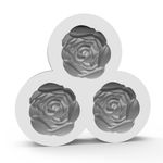 Molde de Silicone 3 Flor Camélias Branca