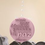 Molde de Silicone Redondo Paz Amor Felicidade Grande