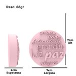 Molde de Silicone Redondo Paz Amor Felicidade Grande