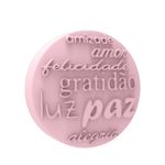 Molde de Silicone Redondo Paz Amor Felicidade Grande