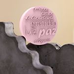 Molde de Silicone Redondo Paz Amor Felicidade Grande