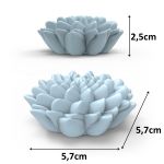 Molde de Silicone Flor de Lotus 3D Branca