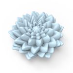 Molde de Silicone Flor de Lotus 3D Branca