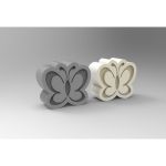 Molde de Silicone 2 Borboletas Brancas para Lembrancinhas