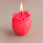 Forma de Silicone Botão Rosa Gratidão Flor Realista