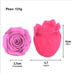 Forma de Silicone Botão Rosa Gratidão Flor Realista