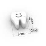 Molde de Silicone Dente Feliz 3D para Lembrancinhas Branco