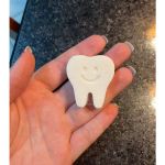 Molde de Silicone Dente Feliz 3D para Lembrancinhas Branco