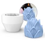 Forma de Silicone Flor de Lotus 3D Fechada Branco