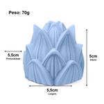 Forma de Silicone Flor de Lotus 3D Fechada Branco