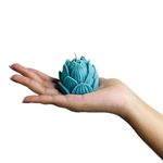 Forma de Silicone Flor de Lotus 3D Fechada Branco
