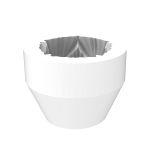 Forma de Silicone Flor de Lotus 3D Fechada Branco