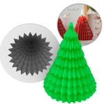 Molde de Silicone Árvore de Natal Pinho Geométrica 3D para Vela