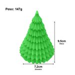 Molde de Silicone Árvore de Natal Pinho Geométrica 3D para Vela